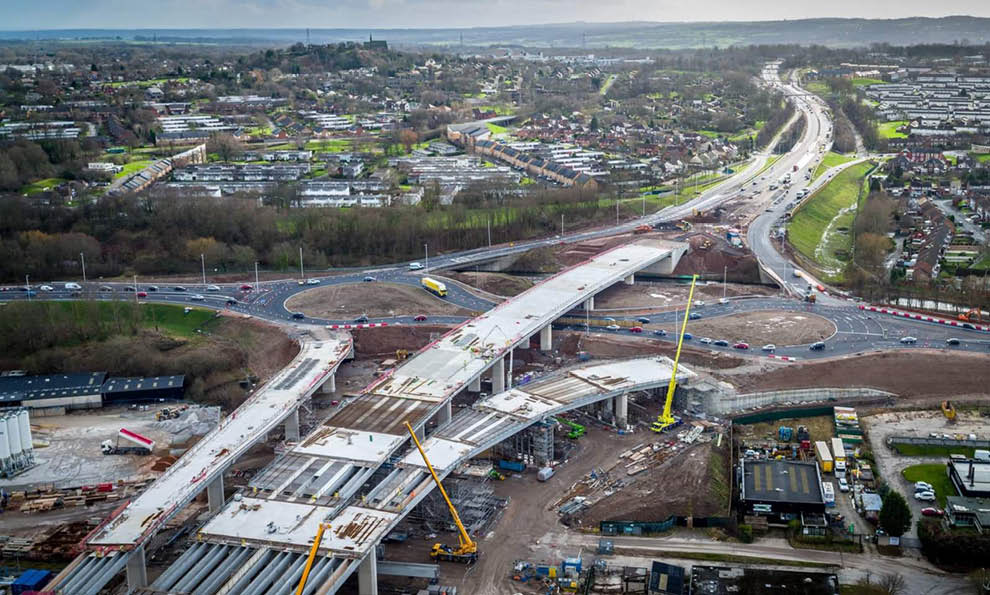Construction of the Mersey Gateway bridge